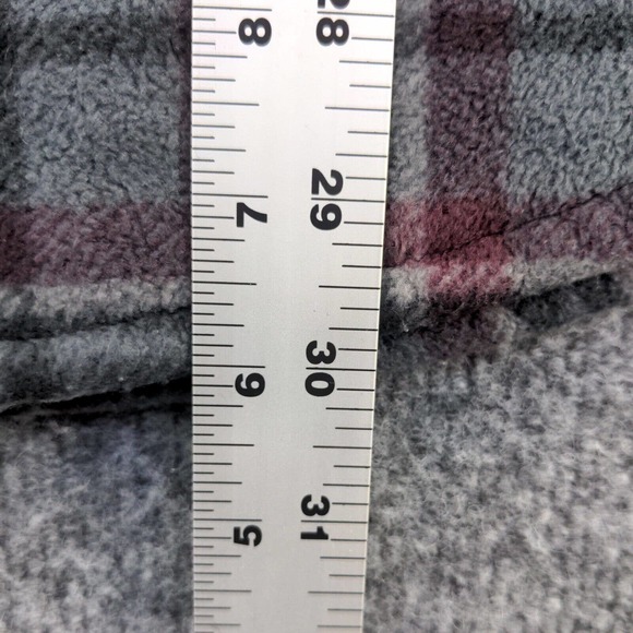 Anchorage Men's Fleece Shirt Jacket Shacket Multi Medium Plaid Pockets - Picture 10 of 11